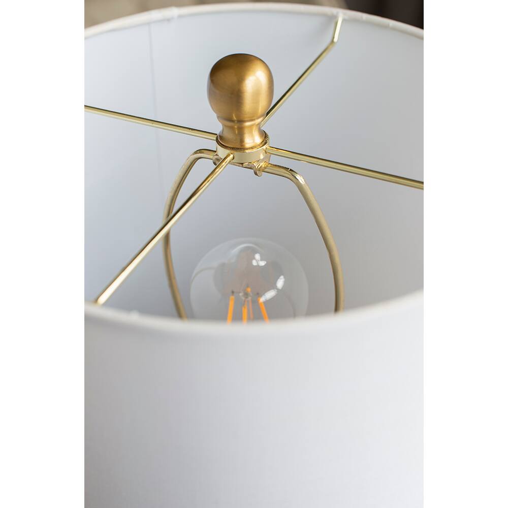 Alt View 1. Dexmalle - Dexmalle-Marble Table Lamp-White+Gold.