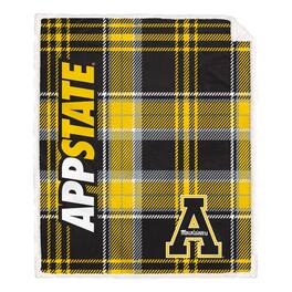 Pegasus - Appalachian State Mountaineers 50" x 60" Playmaker Plaid Ultra Cozy Sherpa Throw - Multicolor