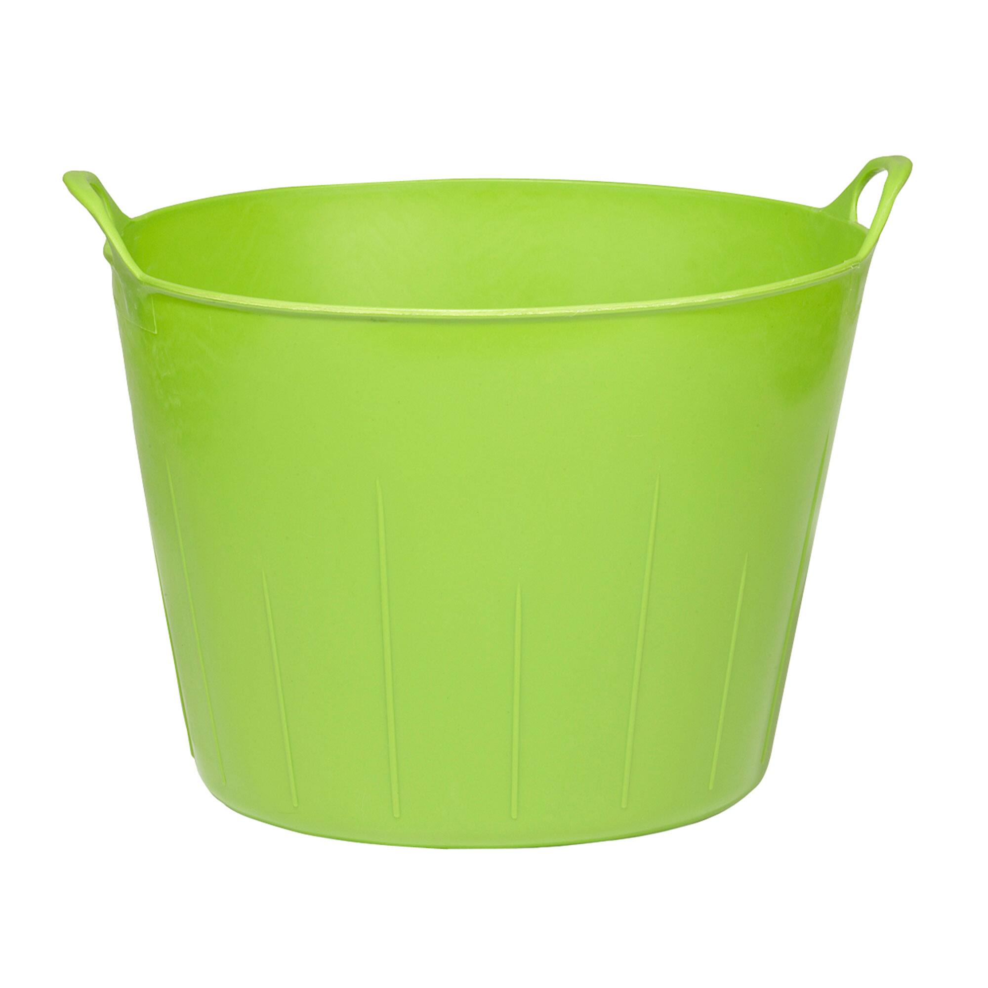 Little Giant - 11 Gallon Heavy Duty Farm Bucket Poly/Rubber Flex Tub with Handles