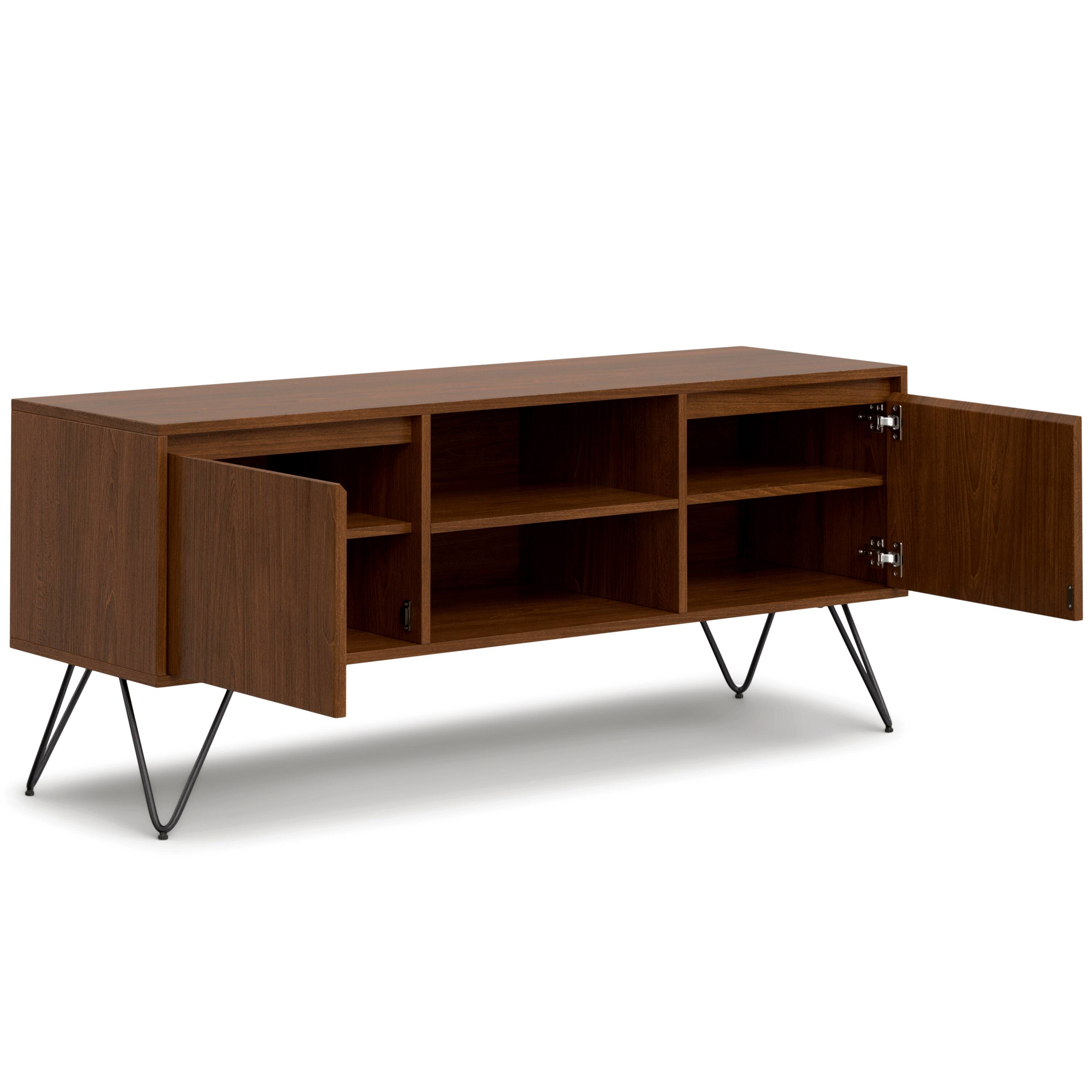 Alt View 11. Simpli Home - Hunter TV Media Stand - Walnut Veneer.