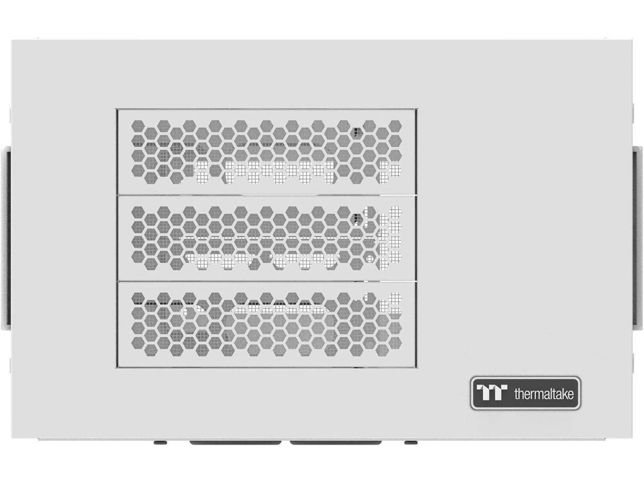 Alt View 2. Thermaltake - Thermaltake AX100 Snow Pedestal; 560mm Radiator; x8 120/140mm Fans; 8X 3.5/2.5" Drives; CA-11C-00D6NN-00 - Black.