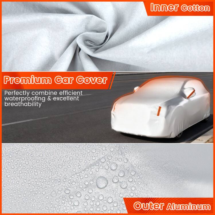 Inner Cotton Premium Car Cover

Perfectly combine efficient waterproofing & excellent breathability

Outer Aluminum