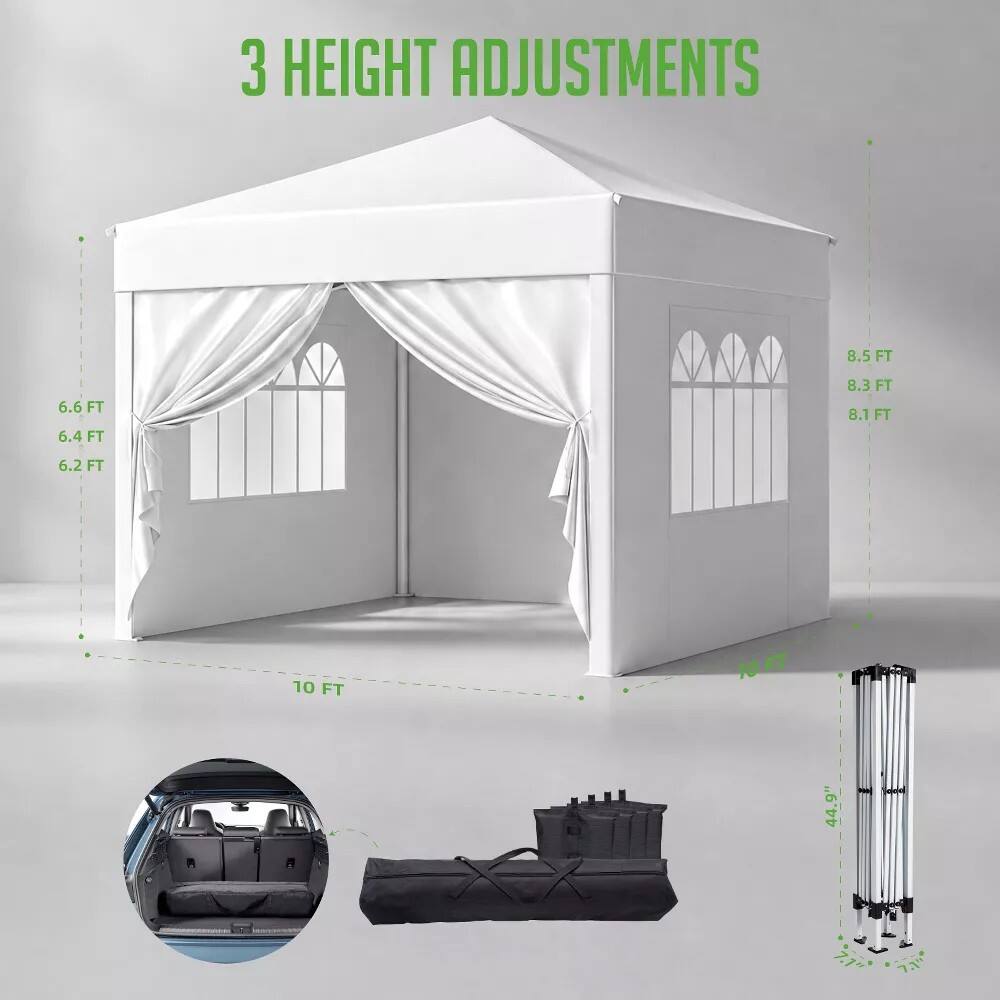 3 HEIGHT ADJUSTMENTS

8.5 FT  
8.3 FT  
8.1 FT  
6.6 FT  
6.4 FT  
6.2 FT  
10 FT  
10 FT  
44.9"