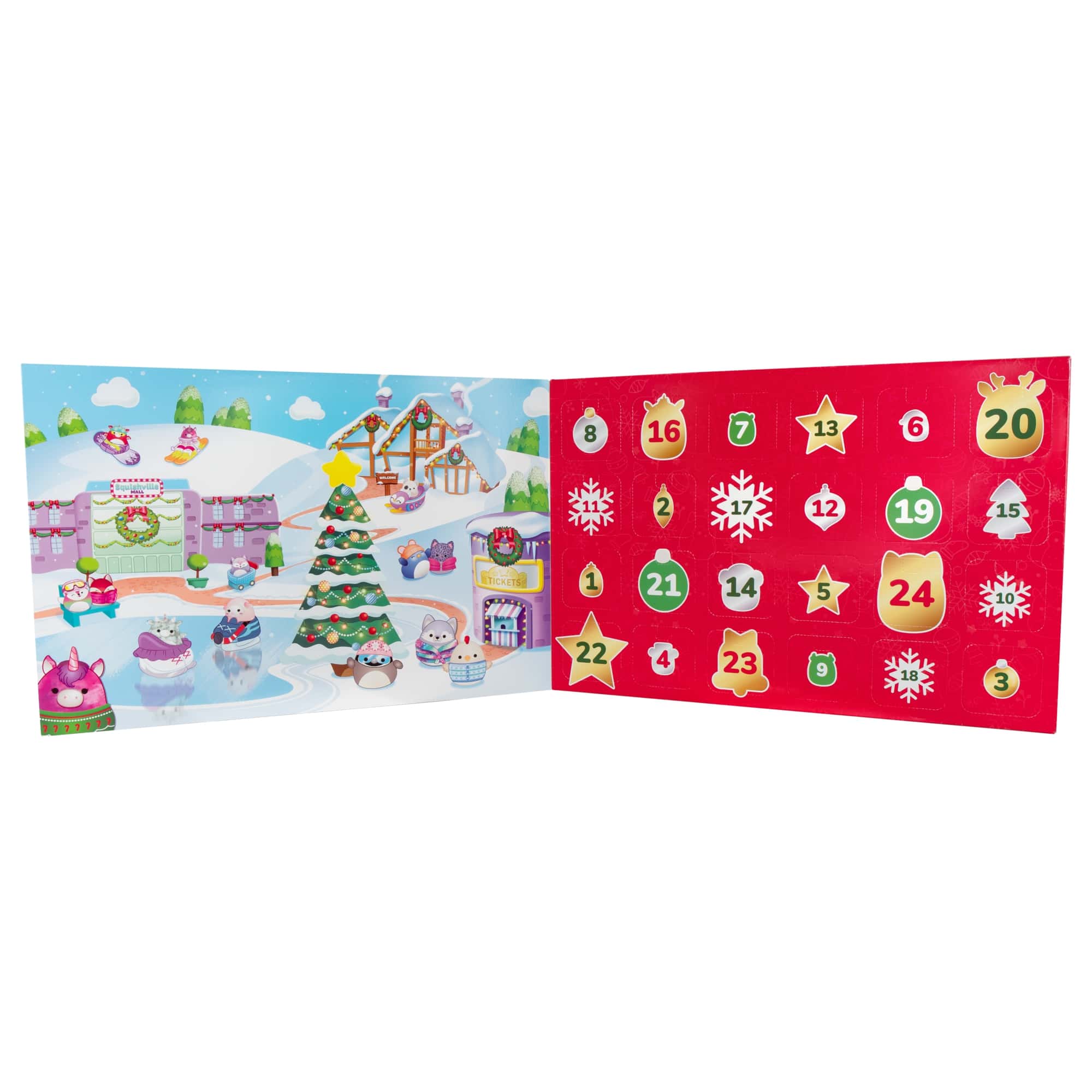 Left. Jazwares - Squishville Holiday Calendar.