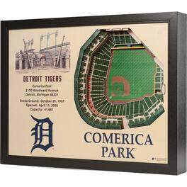 YouTheFan - Detroit Tigers 25.5" x 19.5" Comerica Park Stadium Views Wall Art - Multicolor