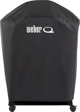 Weber - Premium Cover for Q 2800N+ Gas Grill with Cart - Black