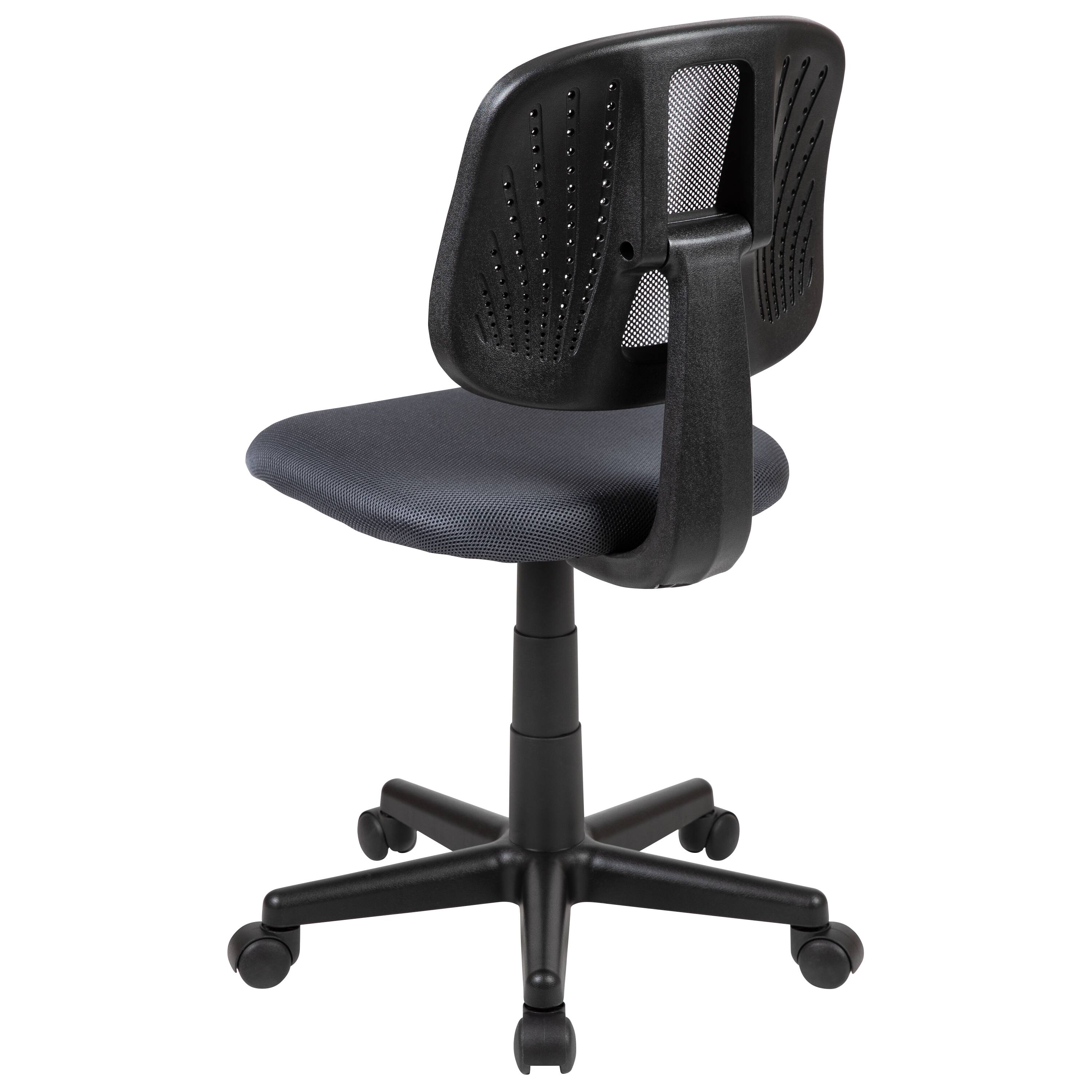 Alt View 5. Emma + Oliver - Mid-Back Mesh Swivel Task Office Chair with Pivot Back - Gray.
