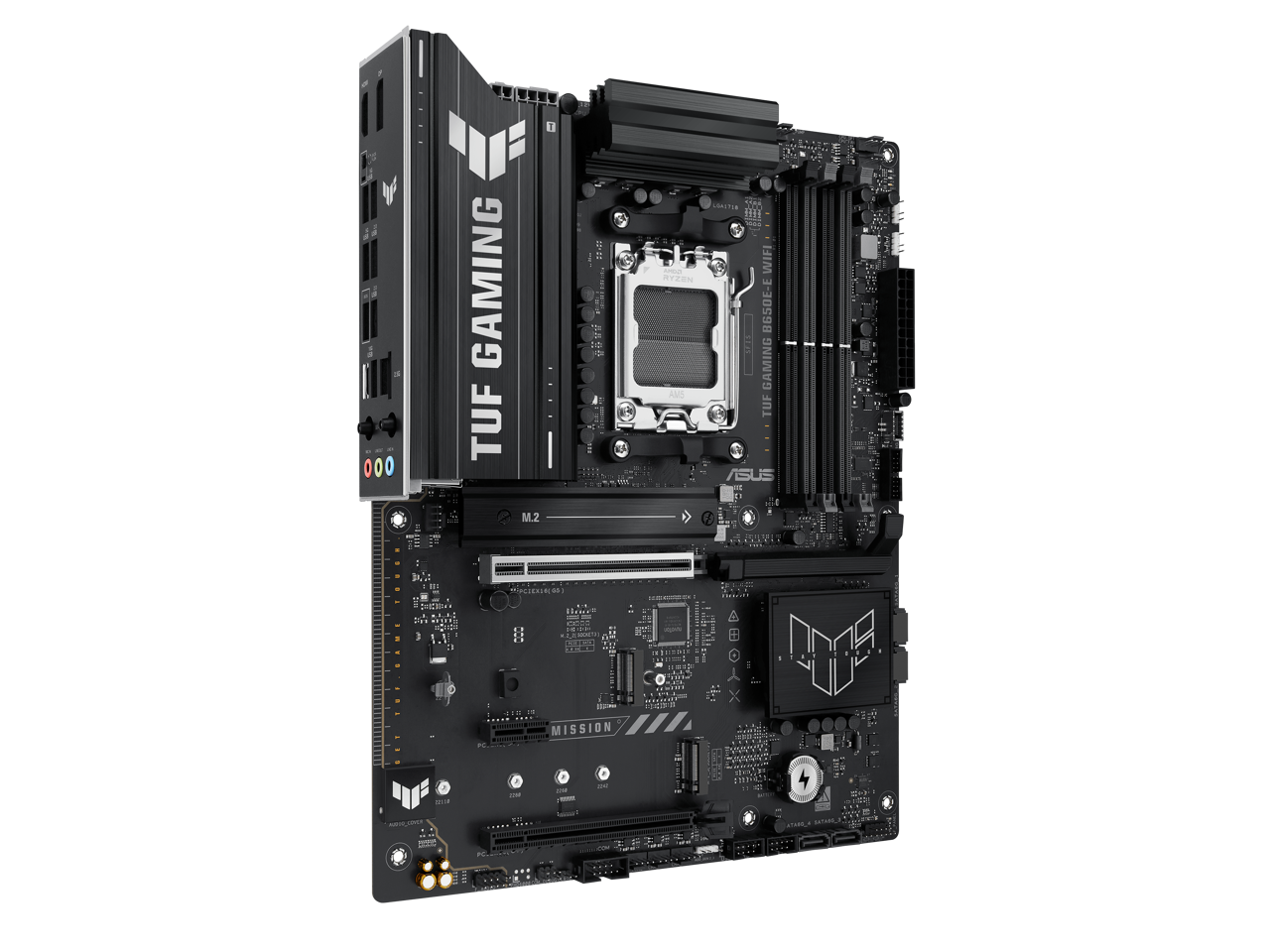 000 GAMING TUF 7! - AYZEN Aus MATTUA IH WIFI E B650E-E E CAMING TUF ASUS - M.2  
aRER 3 1.1 1 - MCN ct.n - OCe P . CU de TH 1 MISSION RI ninc .I.. A AX x NMA  
- -sl 4