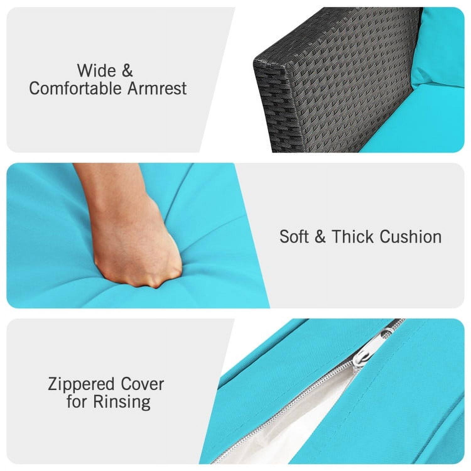 Wide & Comfortable Armrest  
Soft & Thick Cushion  
Zippered Cover for Rinsing