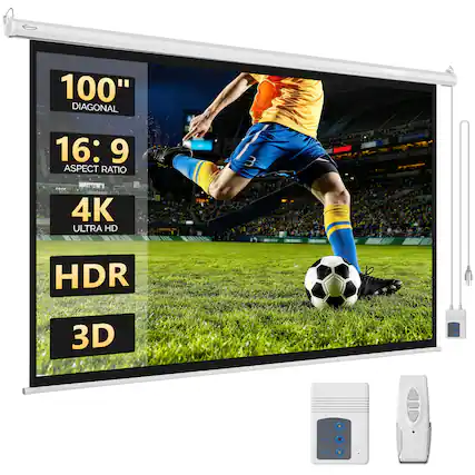 100" DIAGONAL
16:9 ASPECT RATIO
4K ULTRA HD
HDR
3D