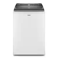 Whirlpool - 5.2 Cu. Ft. High Efficiency Smart Top Load Washer with 2 in 1 Removable Agitator - Chrome Shadow - White - Front_Zoom