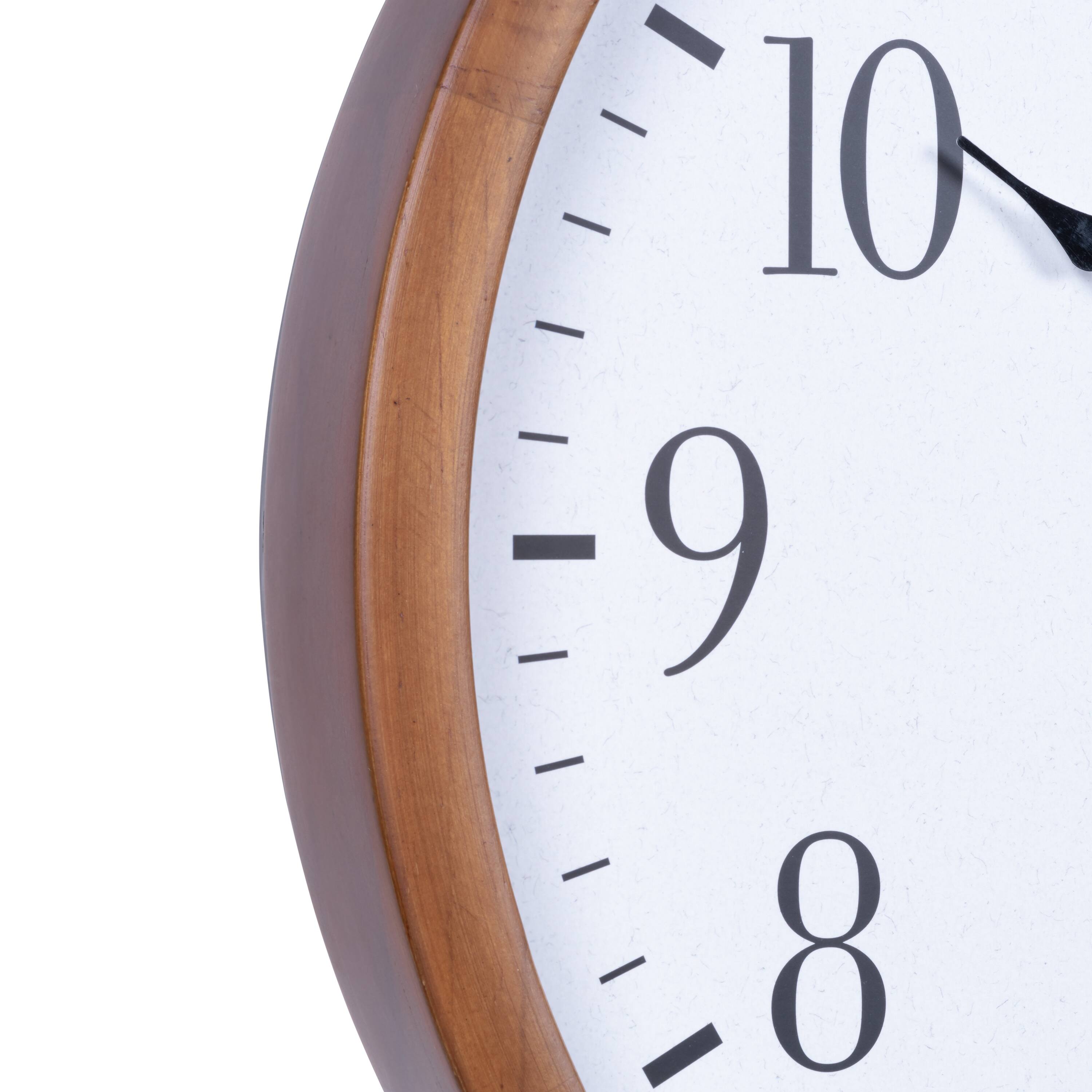 Angle. La Crosse Technology - 12.8 Inch Walnut Wood Atomic Analog Wall Clock - Walnut.