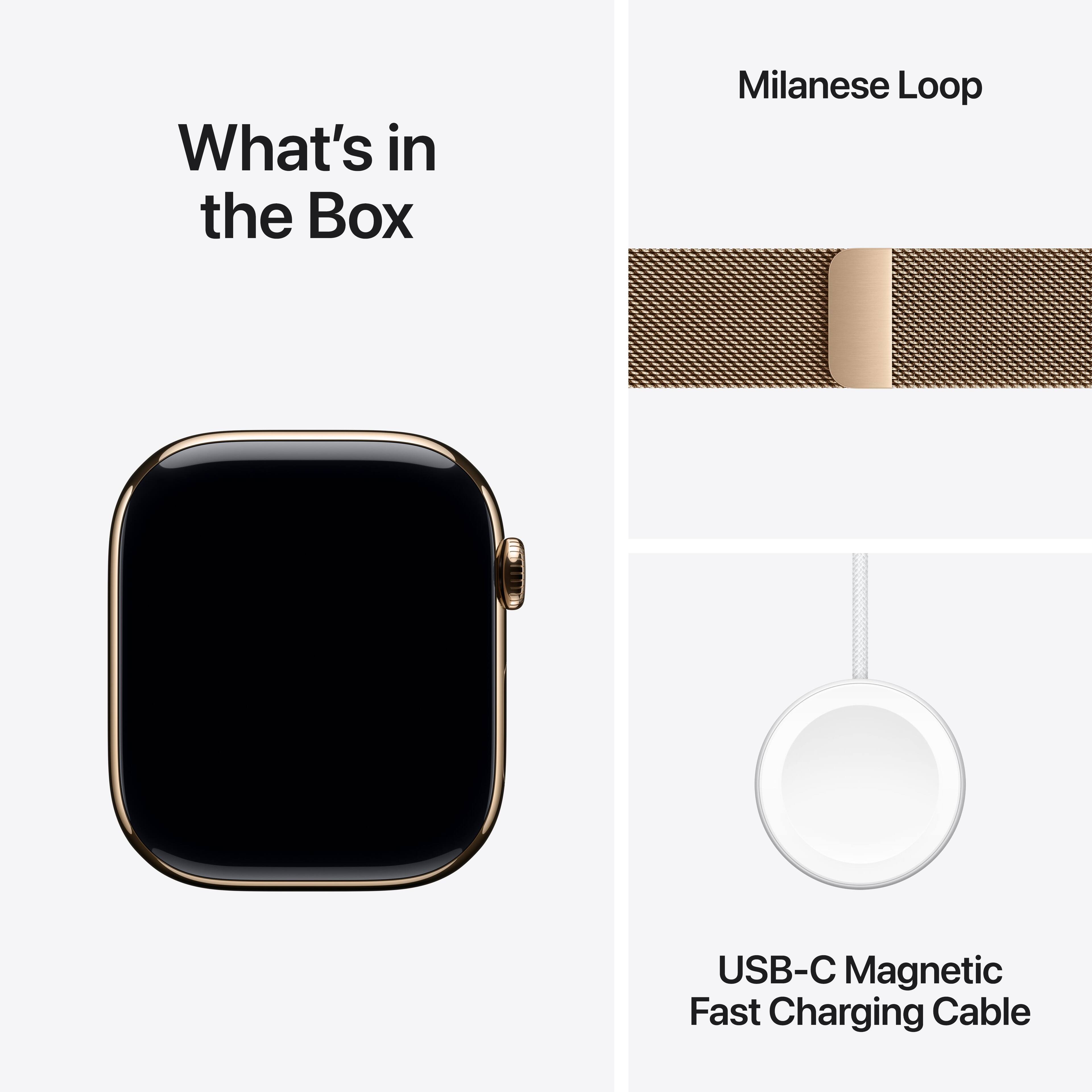 What's in the Box

Milanese Loop

USB-C Magnetic Fast Charging Cable