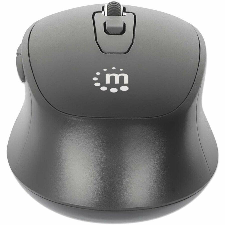 Alt View 1. Manhattan - Manhattan MW6200 Wireless Optical USB Mouse - Full-size Mouse - Optical - Wireless - 32.81 ft - Radio Frequency - 2.40 - Black.