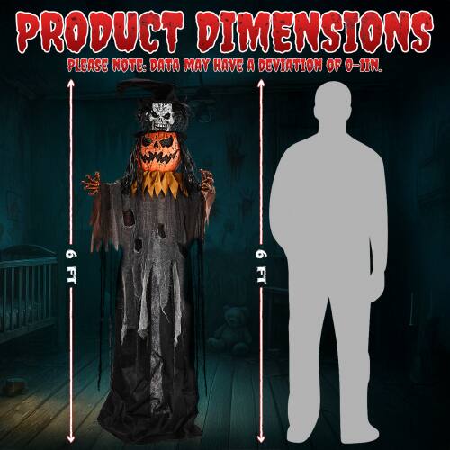 PRODUCT DIMENSIONS  
PLEASE NOTE: DATA MAY HAVE A DEVIATION OF 0-1 IN.  
6 FT