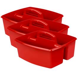 Storex - Large Caddy, Red, Pack of 3