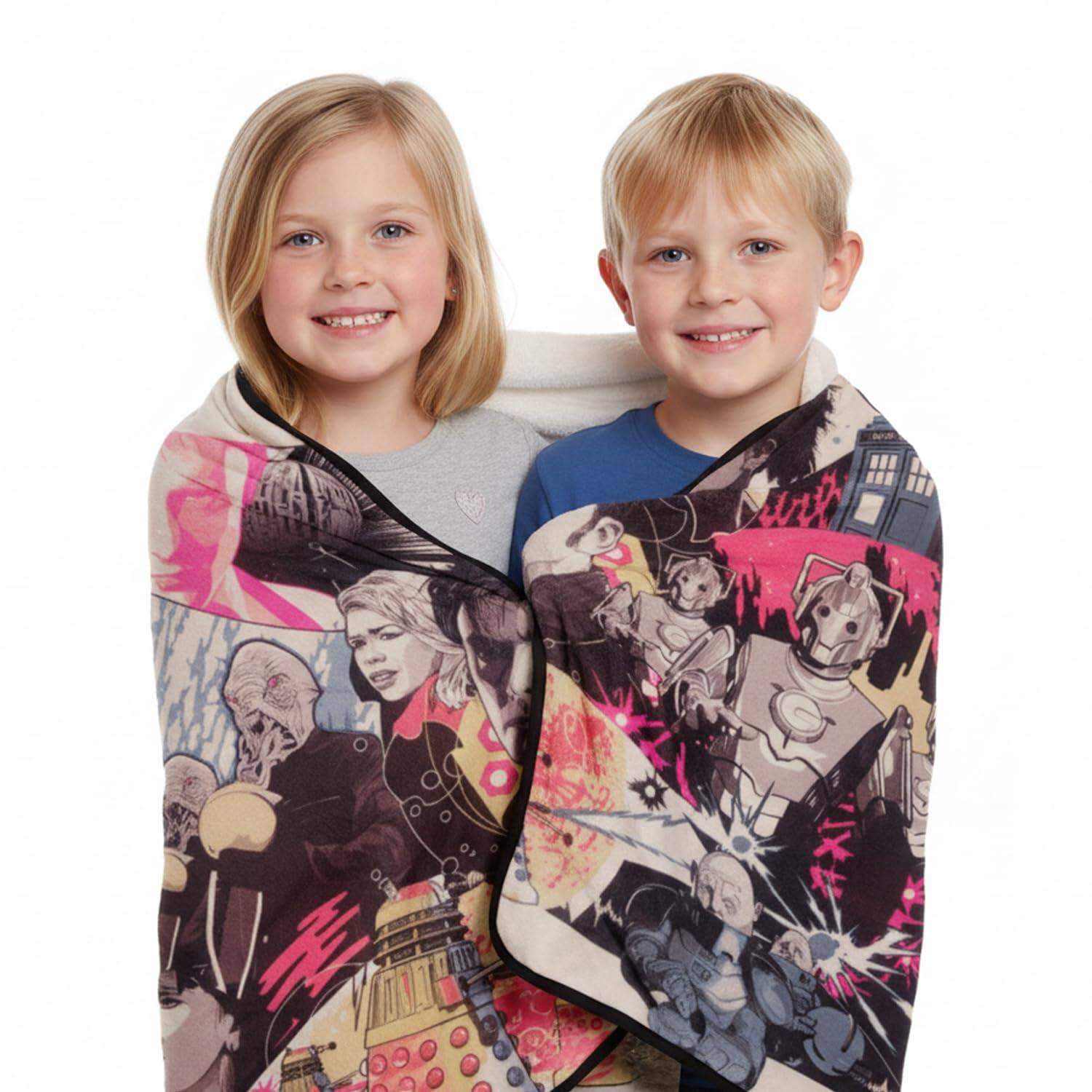 Front. Bazillion Dreams - Marvel Doctor Who David Tenant Fleece Softest Throw Blanket for Adults & Kids | Measures 60 x 50 Inches - Multicolor.