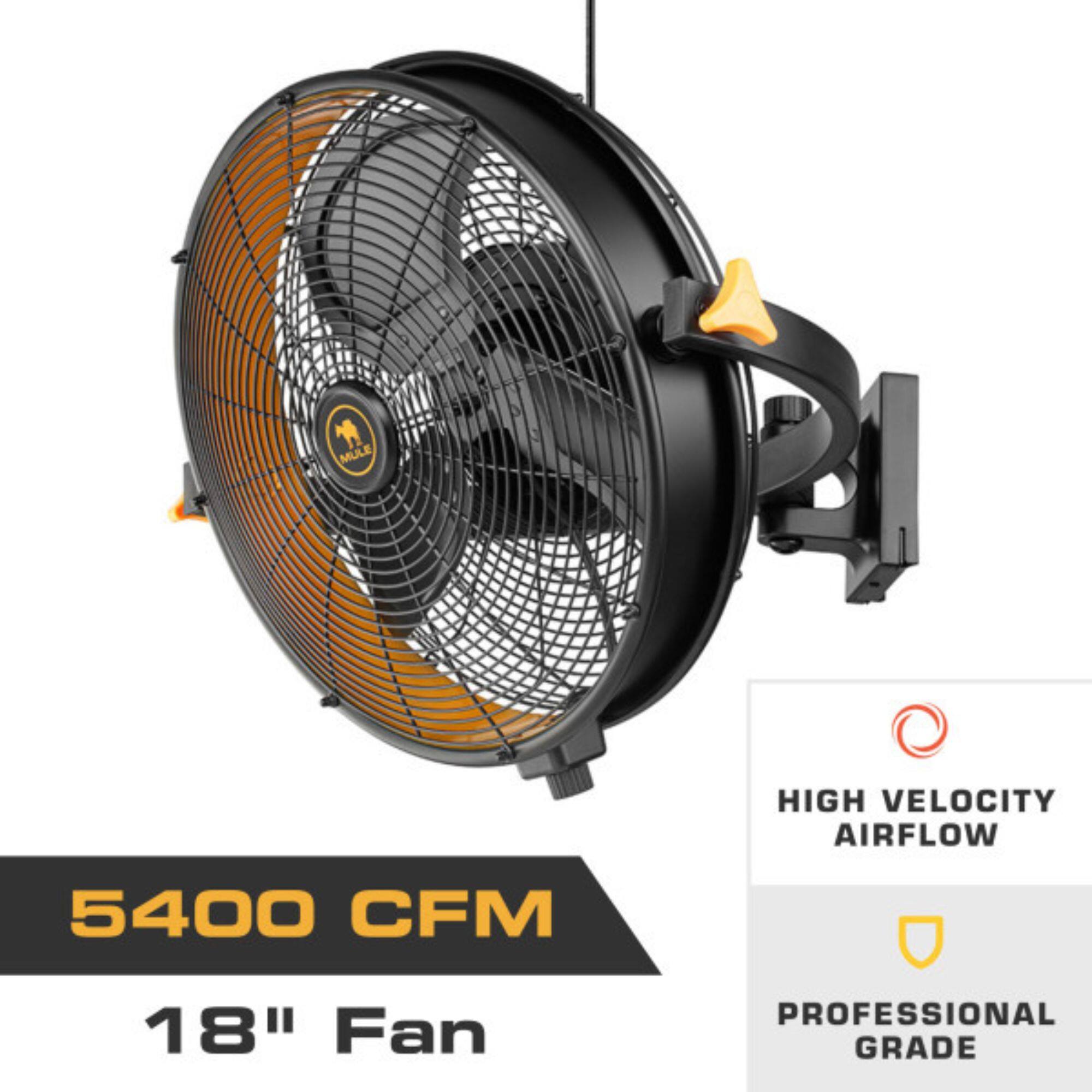 MULE  
HIGH VELOCITY AIRFLOW  
5400 CFM  
18" Fan  
PROFESSIONAL GRADE