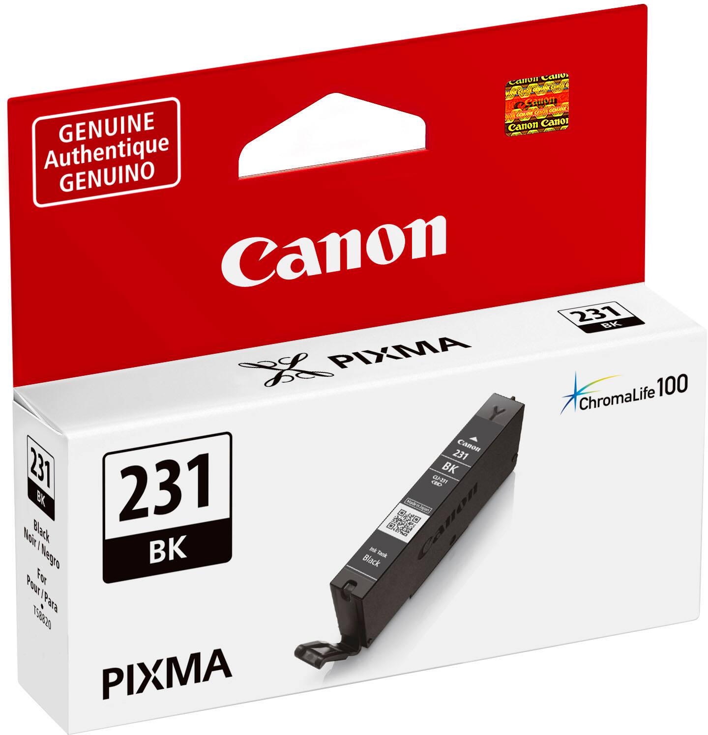 Canon 231 BK PIXMA ChromaLife 100 Y Canon 231 231 231 BK Moir Black / Negro BK Black - Tard Canon Pour For Para c PIXMA