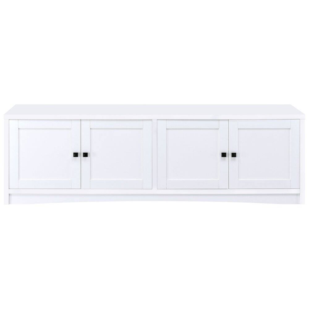 Alt View 4. Coaster Co. of America - Laughlin 4-door Engineered Wood 78-inch TV Stand White - White.