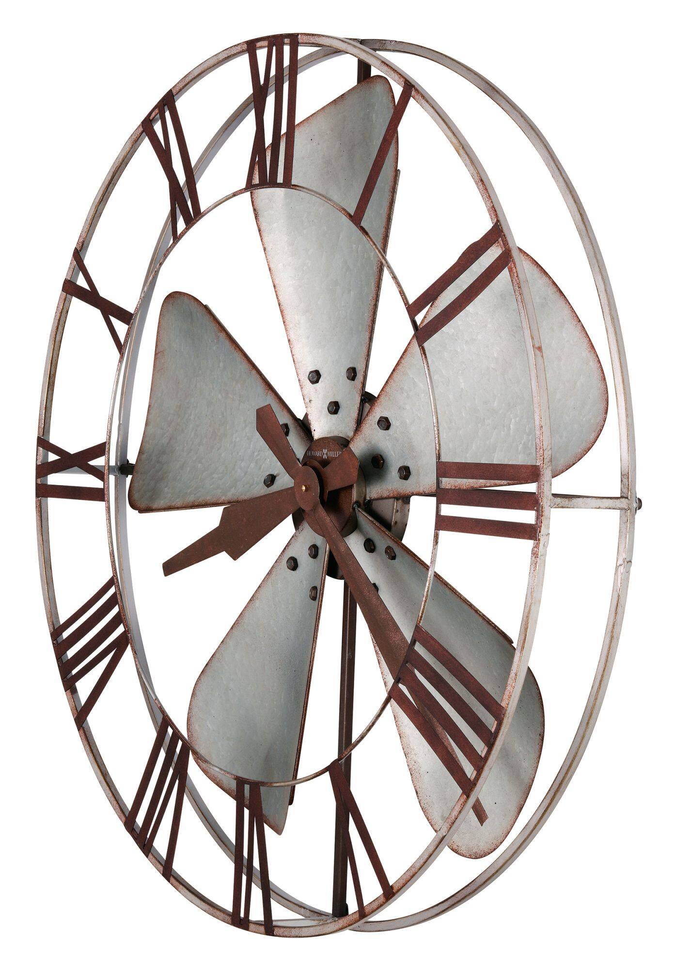 Angle. Howard Miller - Howard Miller 625723 Mill Shop Wall Clock 625723 - Silver.