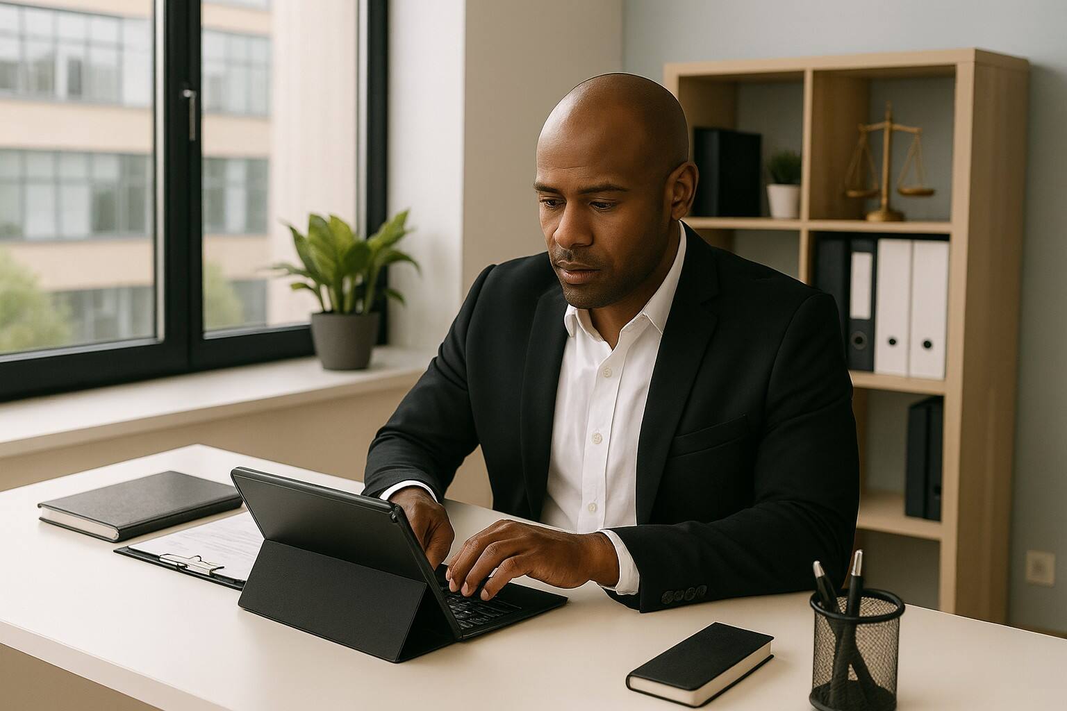 Alt View 4. SaharaCase - Samsung Galaxy Tab S11 Keyboard Case | 7 Backlight Colors | Built-in Track Pad | Smooth Finish | Navigate Series - Sorpion Black.