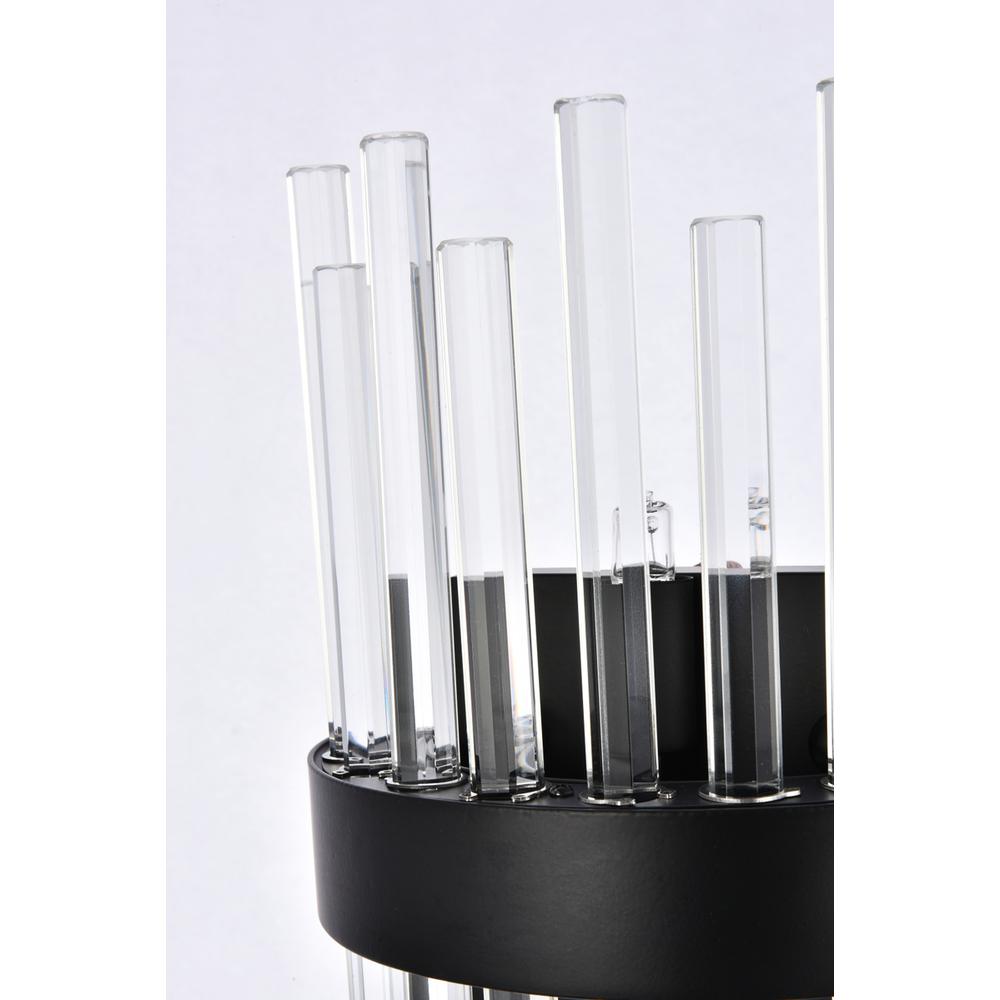 Left. Elegant Lighting - Dallas 8 inch crystal bath sconce in black - Black.