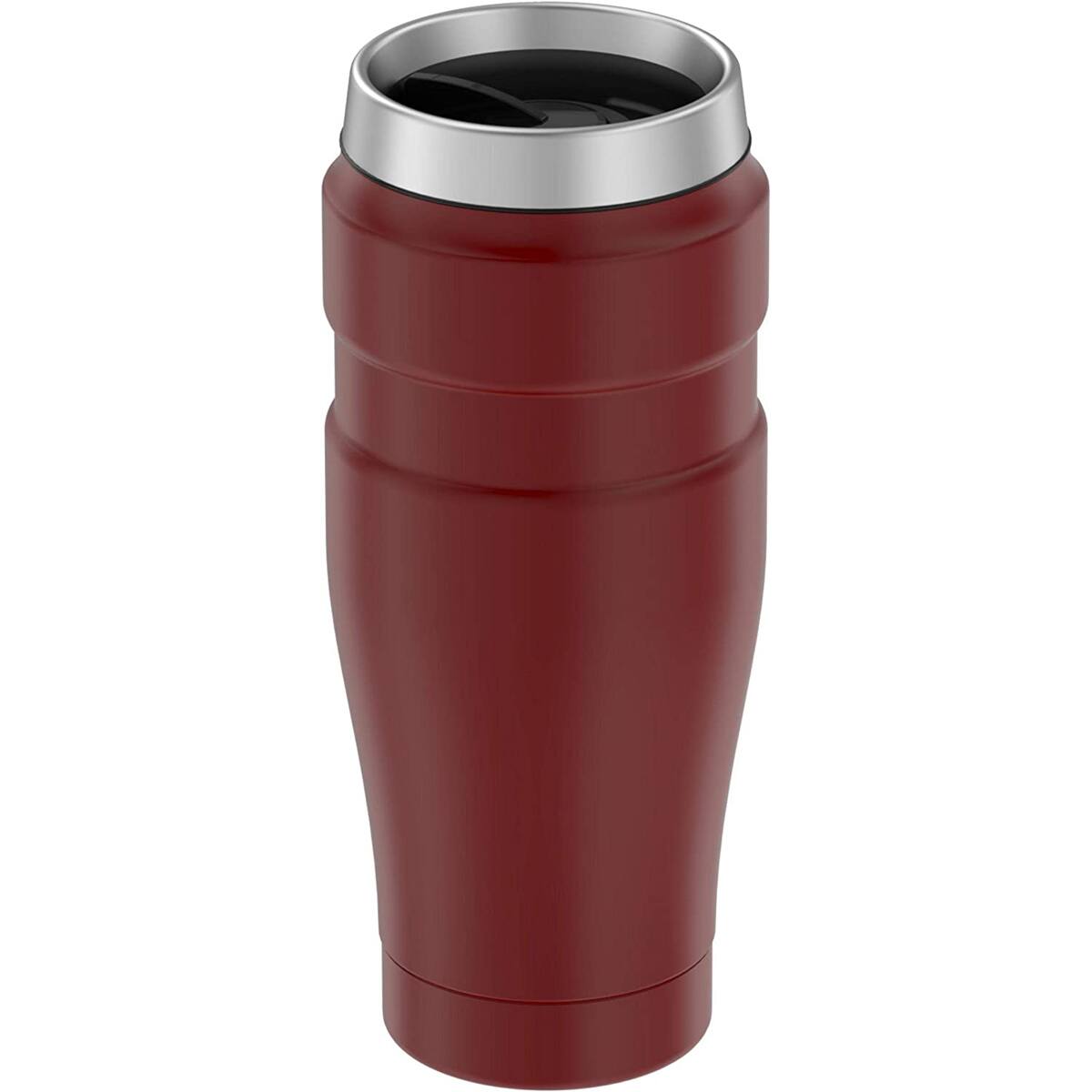 Alt View 2. Thermos - Thermos 16 oz. Stainless King Vacuum Insulated Travel Mug - Matte Cranberry - Red.