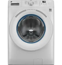 GE - 4.6 Cu. Ft. High-Efficiency Stackable Smart Front Load Washer with Microban Antimicrobial Technology - White - Front_Zoom