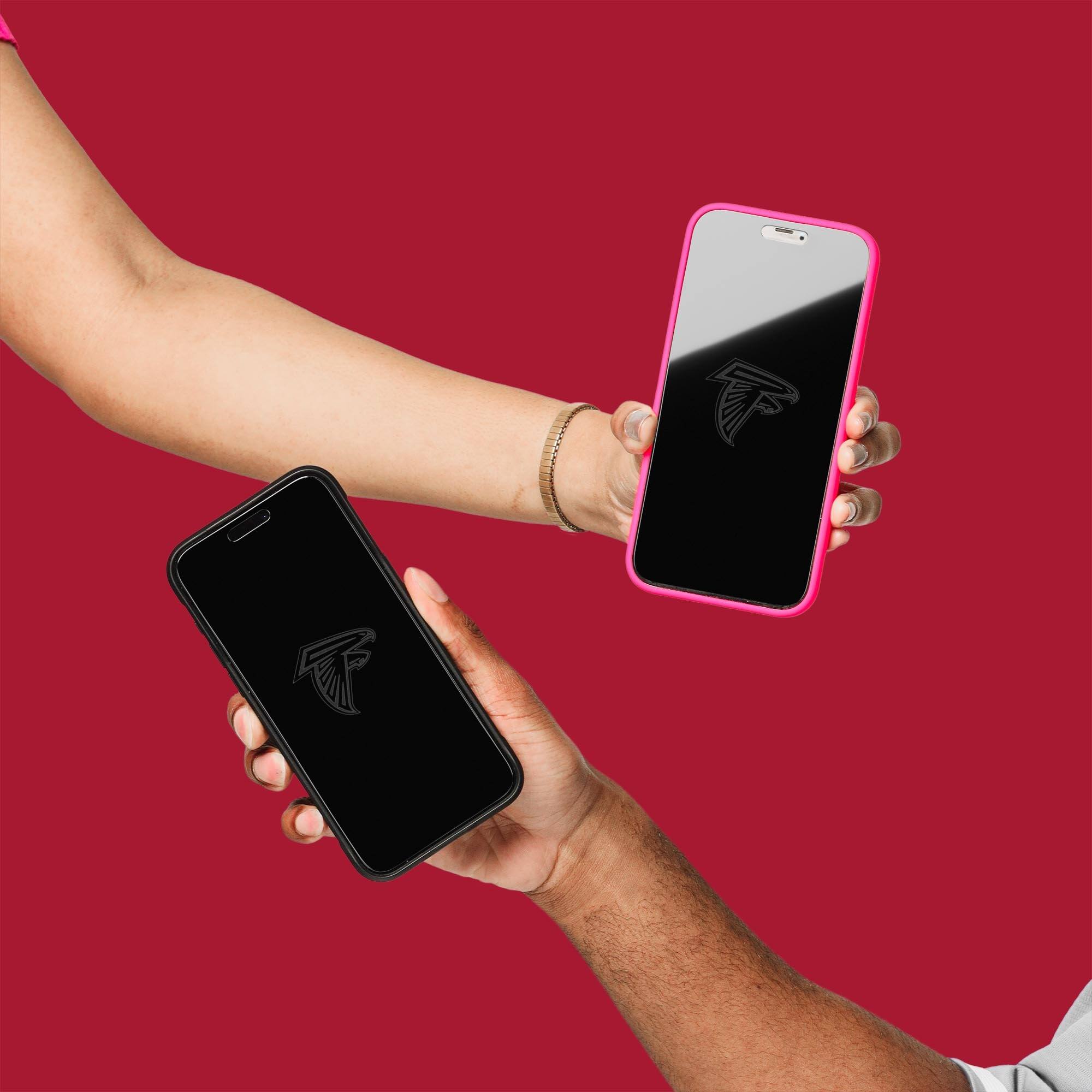 Alt View 3. Screen Skinz - Atlanta Falcons Clear iPhone Screen Protector - 16 Pro Max - Multicolor.