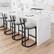 Alt View 2. GARVEE - Bar Stools Set of 2, Counter Height Bar Stools, Curved Back with Metal Frame Island Chairs(Gray) - gray.