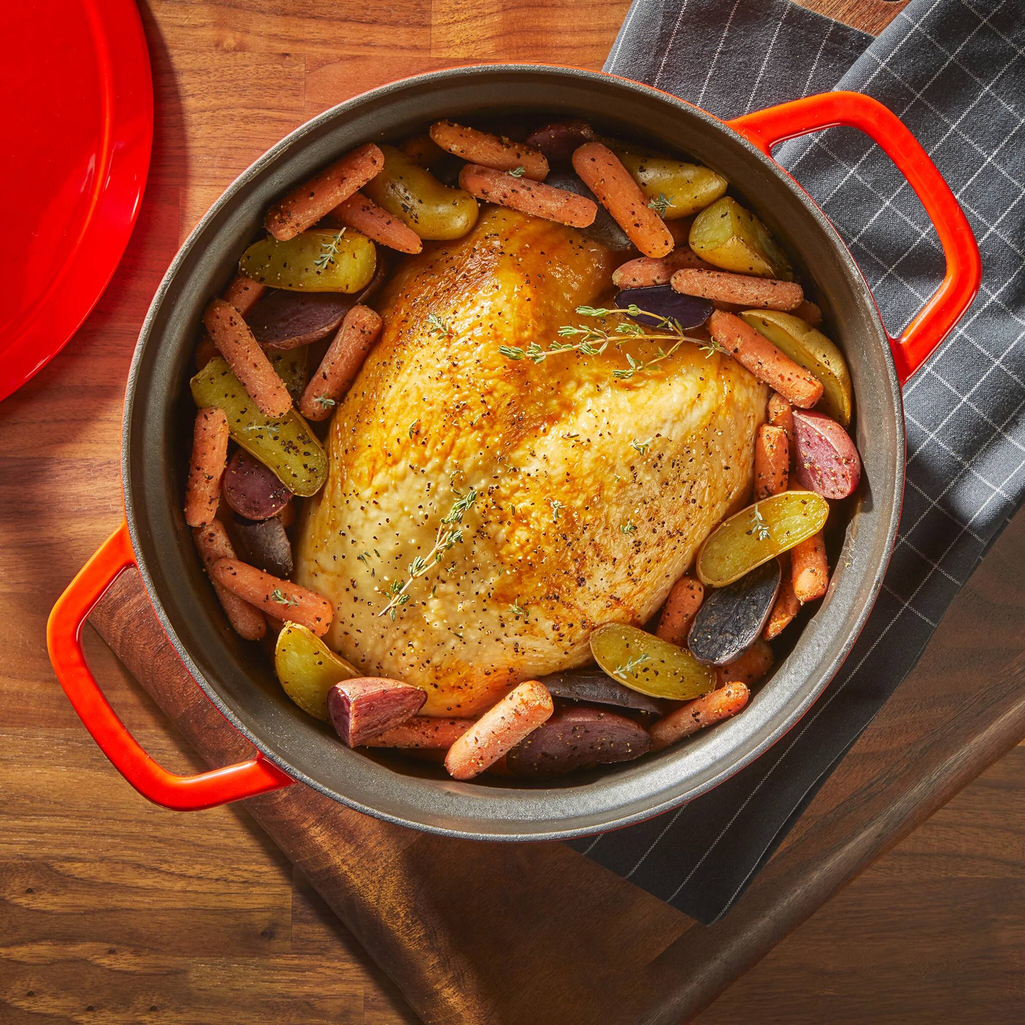 Alt View 13. Instant Pot - Precision 5-in-1 Electric Dutch Oven - Cast Iron - Red.