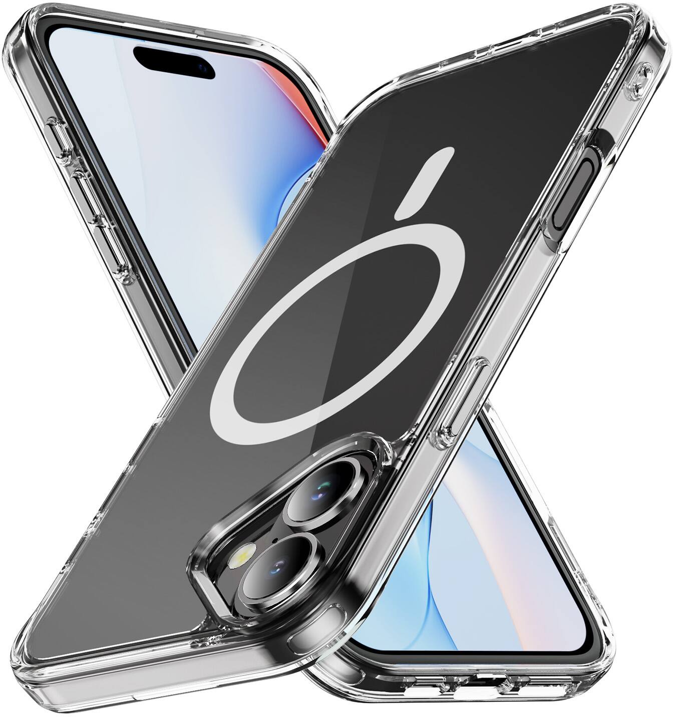 Front. Nakedcellphone - Clear Case for iPhone 17 Phone - Compatible with MagSafe - Clear.