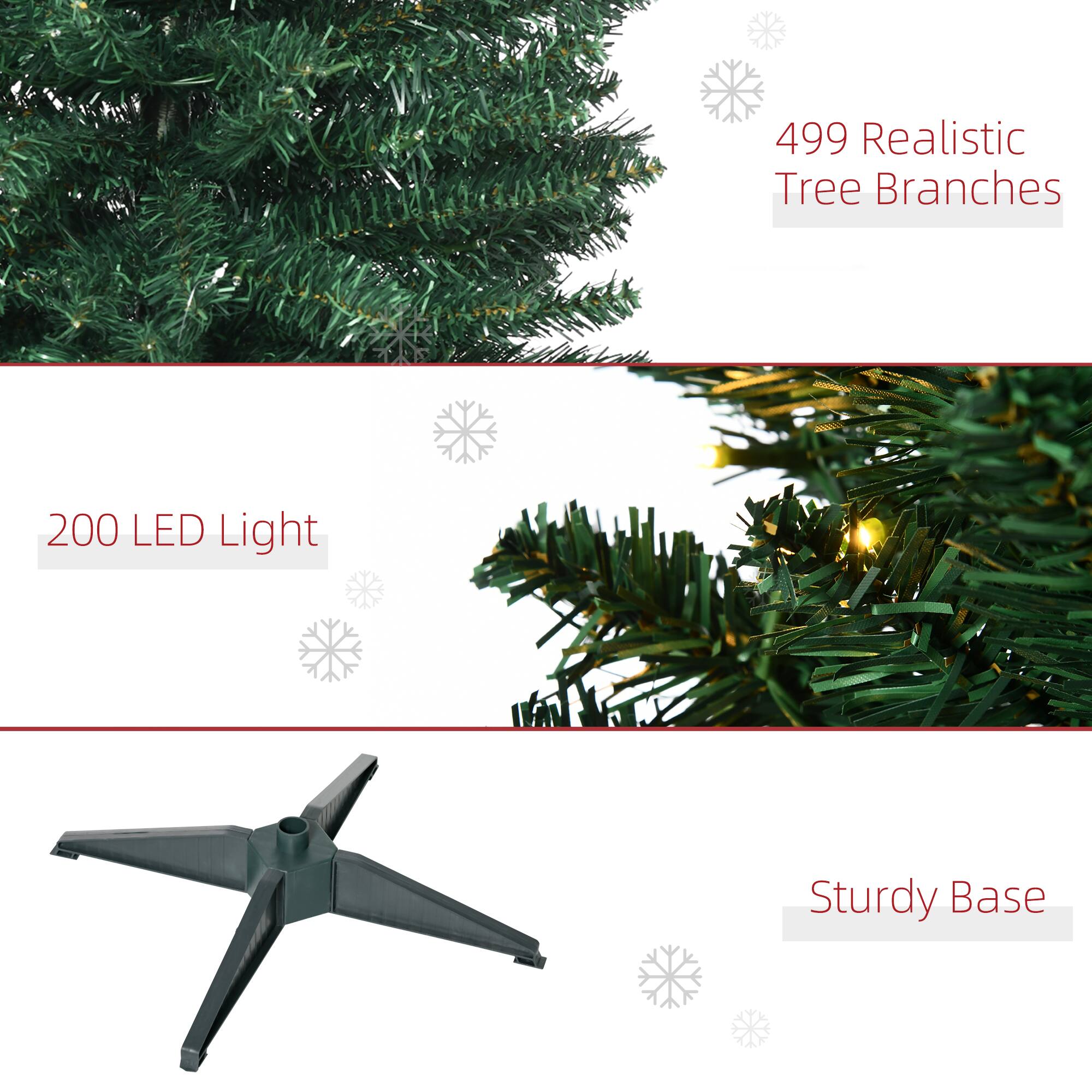 499 Realistic Tree Branches

200 LED Light

Sturdy Base