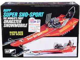 Skill 2 Model Kit Rupp Super Sno-Sport Snowmobile Dragster (The World's First) 1/20 Scale Model by MPC - Multicolor