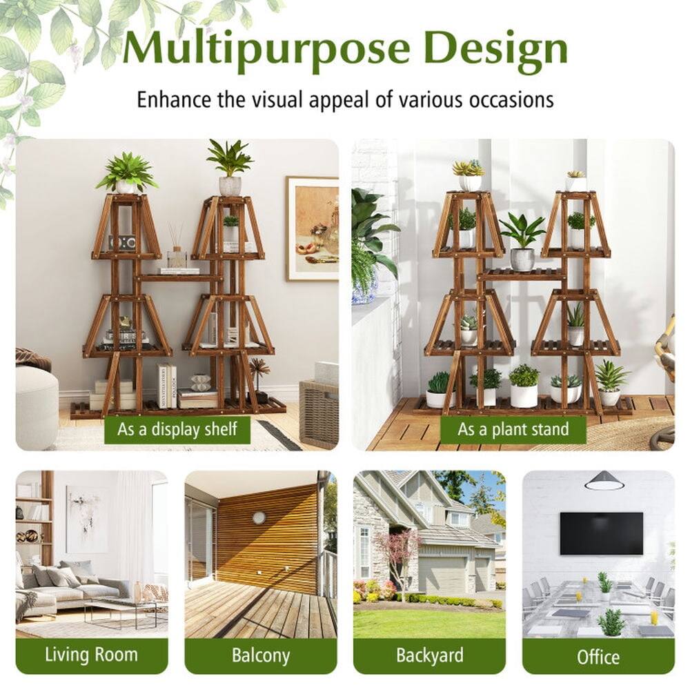 Multipurpose Design  
Enhance the visual appeal of various occasions

- As a display shelf
- As a plant stand

Living Room  
Balcony  
Backyard  
Office