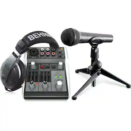 Behringer - PODCASTUDIO 2 USB Podcasting Bundle with USB Mixer, Microphone and Headphones
