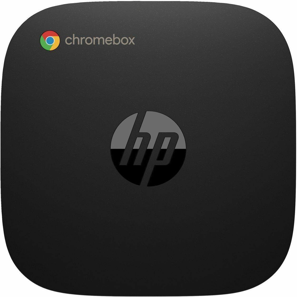 Alt View 5. HP - HP Chromebox G4 Chromebox - Intel Celeron 7305 - 4 GB - 64 GB Flash Memory Capacity - Desktop Mini - Smart Buy - Intel - Black.