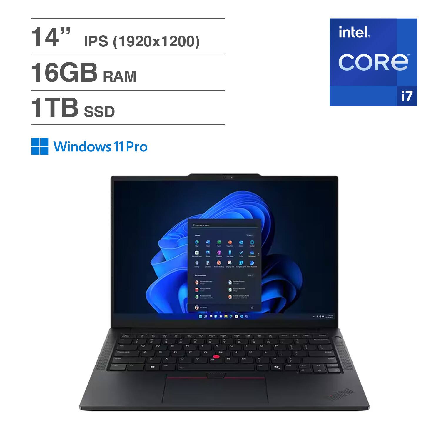 Lenovo - ThinkPad E14 G5 Laptop 14.0 WUXGA Display (Intel i7-1355U, 16GB DDR4, 1TB M.2 PCIe SSD, Win 11 Pro) - Black