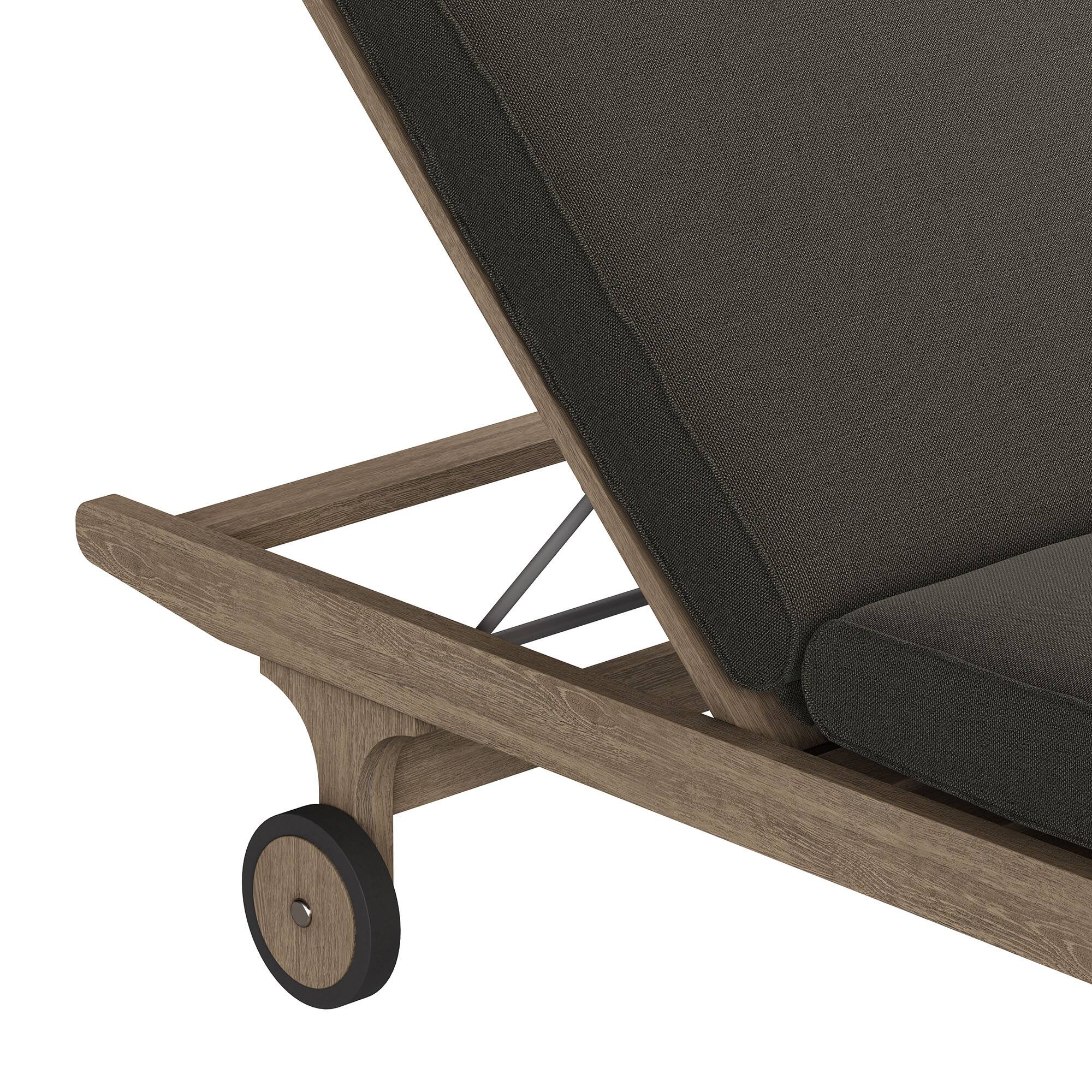 Alt View 6. Modway - Saratoga Outdoor Patio Teak Chaise Lounge Chair by Modway - Weathered Gray Flint.