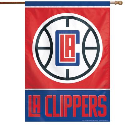 Front. WinCraft - LA Clippers 28" x 40" Primary Logo House Flag - Multicolor.