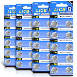 LiCB - 40 Pack LR44 AG13 357 303 SR44 Battery 1.5V Button Coin Cell Batteries for Watches Clocks