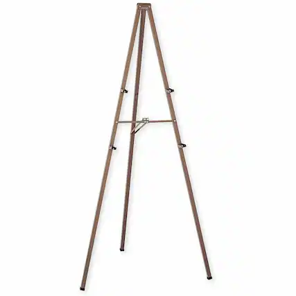 Front. Quartet - Quartet Steel Tripod Display Easel 72" Height x 1" Width x 4" Depth Floor Steel Bronze.