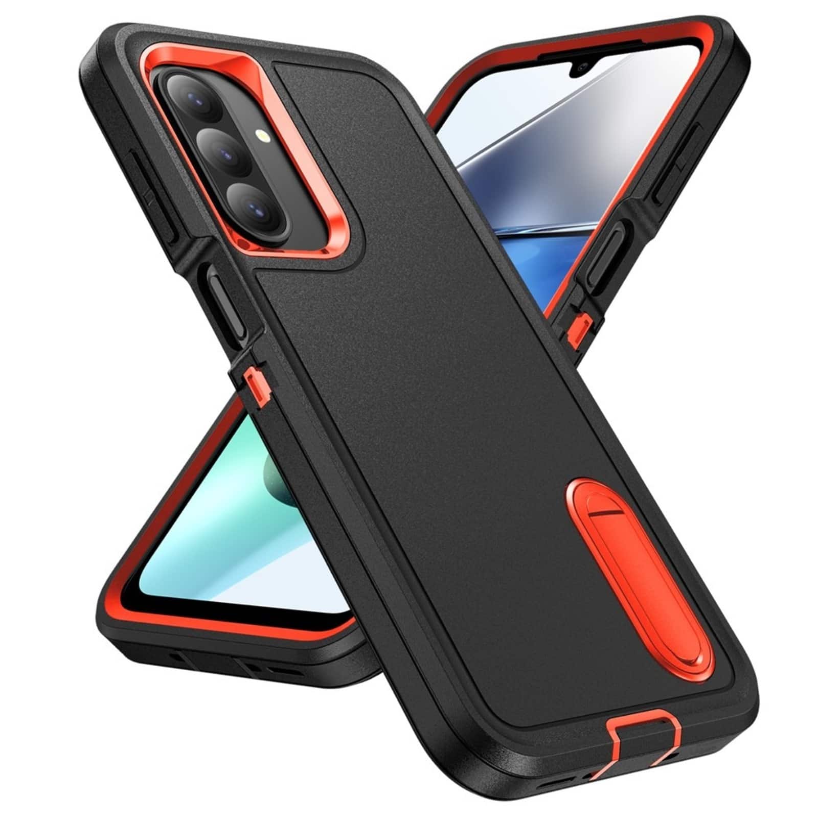 UUCOVER - Rugged Protective Case for Samsung Galaxy A26 5G with Built in Kickstand, Shockproof Drop-Proof Dual Layer Armor Cover - Black+Red price history on PriceWatchPro