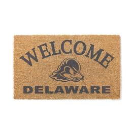Jardine - Delaware Fightin' Blue Hens 18" x 34" Welcome Coir Doomat - Brown
