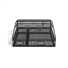 TRU RED - 6-Compartment Wire Mesh Accessory Holder, Matte - Matte Black