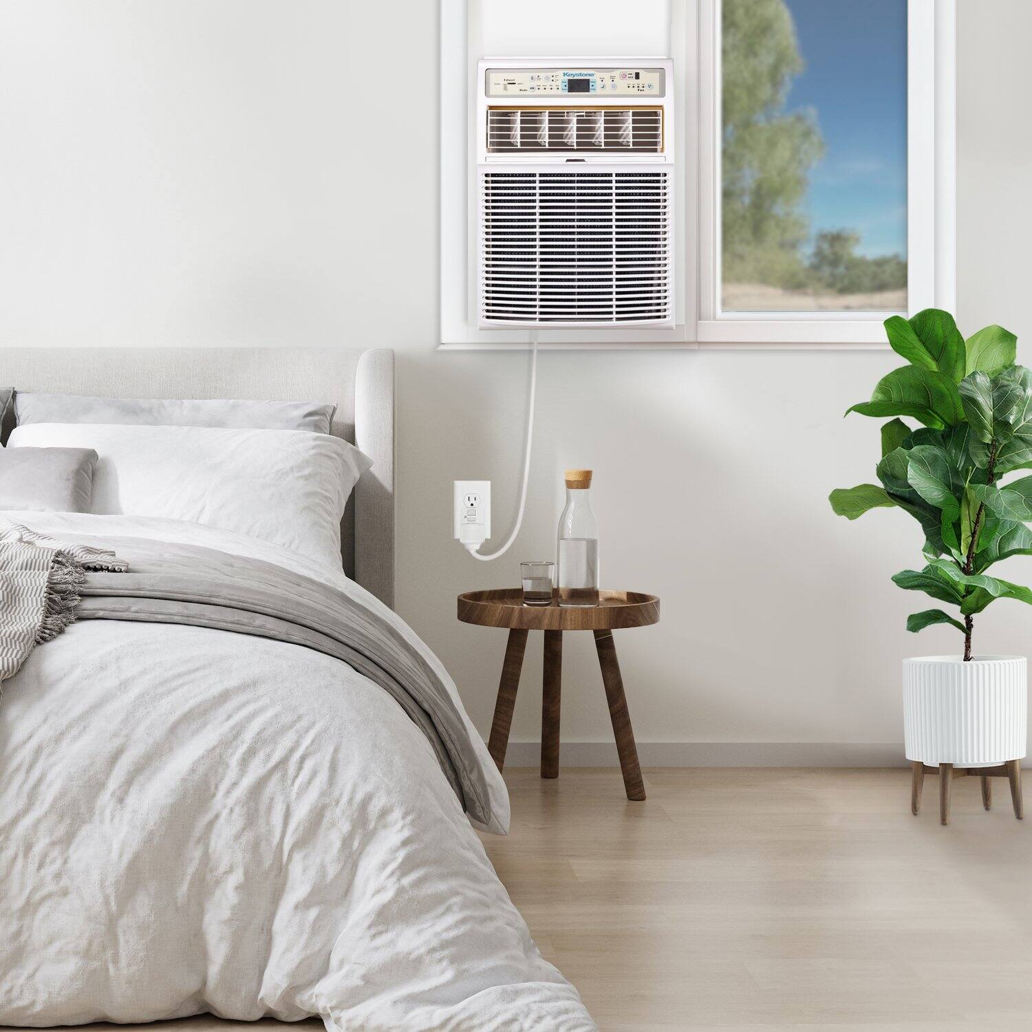 Alt View 9. Keystone - 350 Sq. Ft. 8,000 BTU Casement Window Air Conditioner - White.
