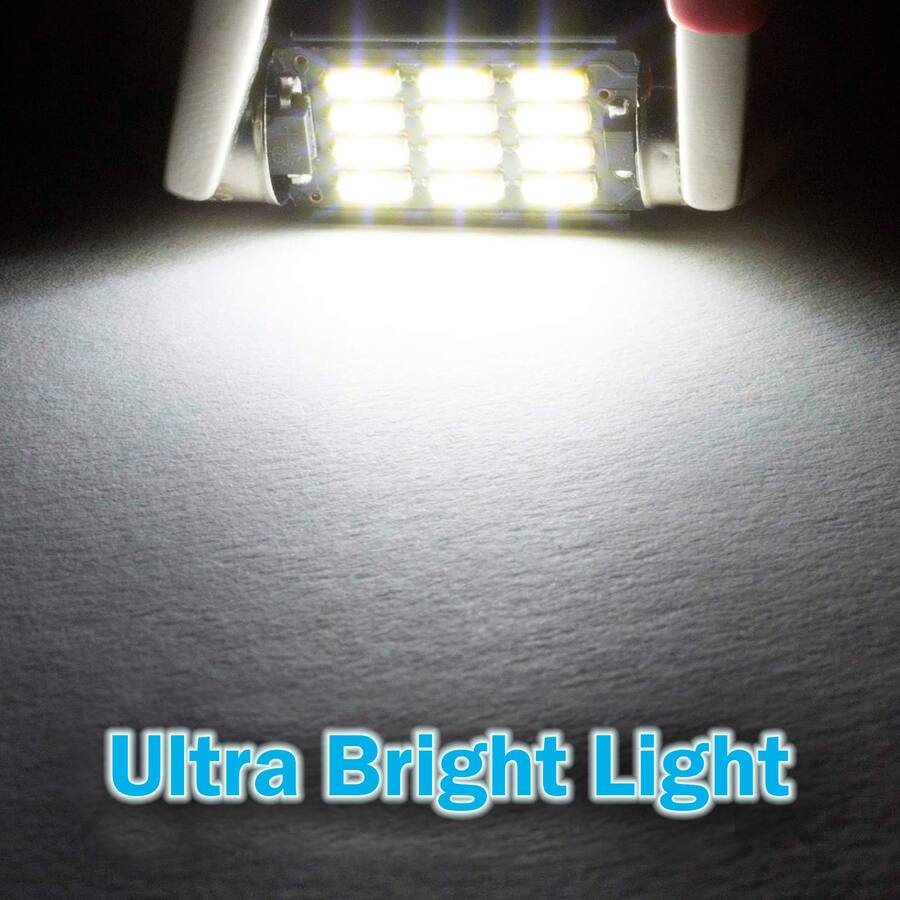 HQRP 41mm Festoon LED Bulb 3W 24x2835 Cool White 240lm 12V DC for Aqua ...