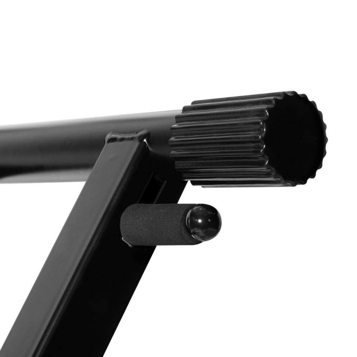 Angle. On Stage Stands - On-Stage KS7292 Double-X Ergo Lok Keyboard Stand with 2nd Tier,Black - "NA".