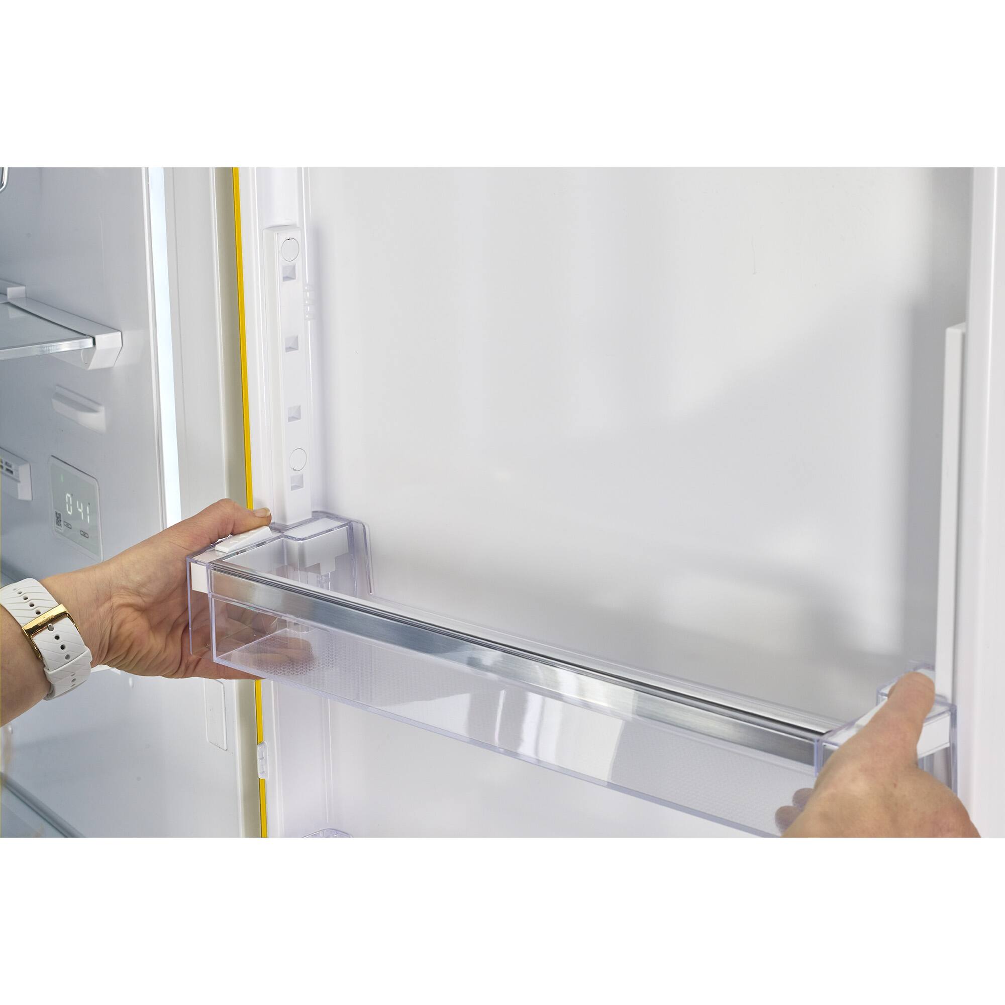 Alt View 13. Unique Appliances - 24 in. Wide Classic Retro 23.8 in 11.7 cu. ft. Frost Free Retro Bottom Freezer Refrigerator ENERGY STAR - Canary Yellow.